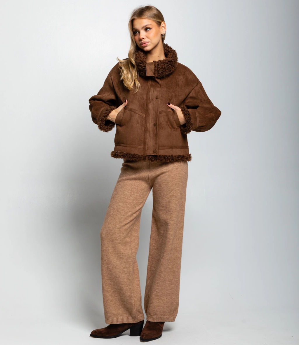 Дублёнка #КТ7580 (1), коричневый - Dommod фото 4