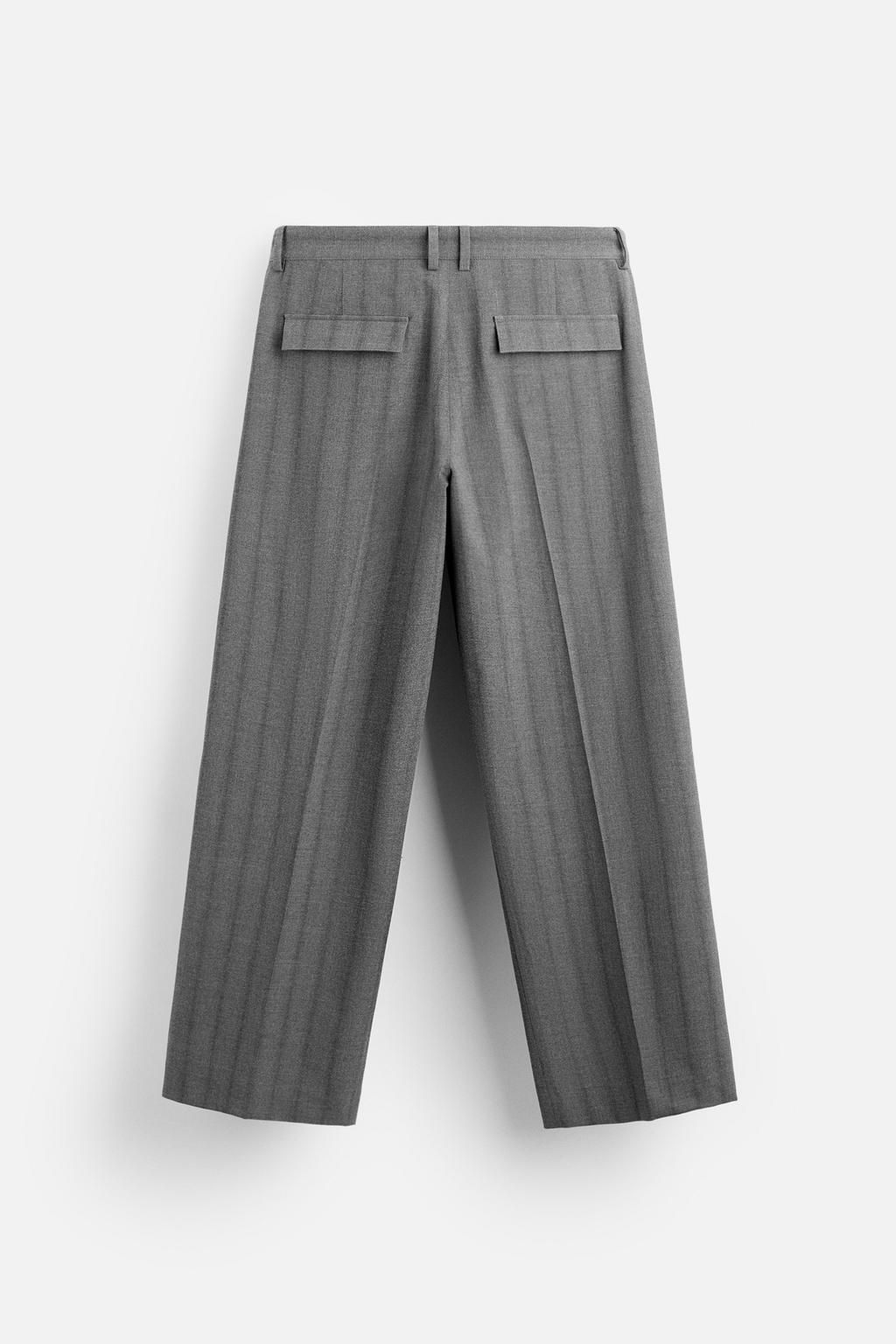 WIDE-FIT PLEATED TROUSERS - Zara фото 7
