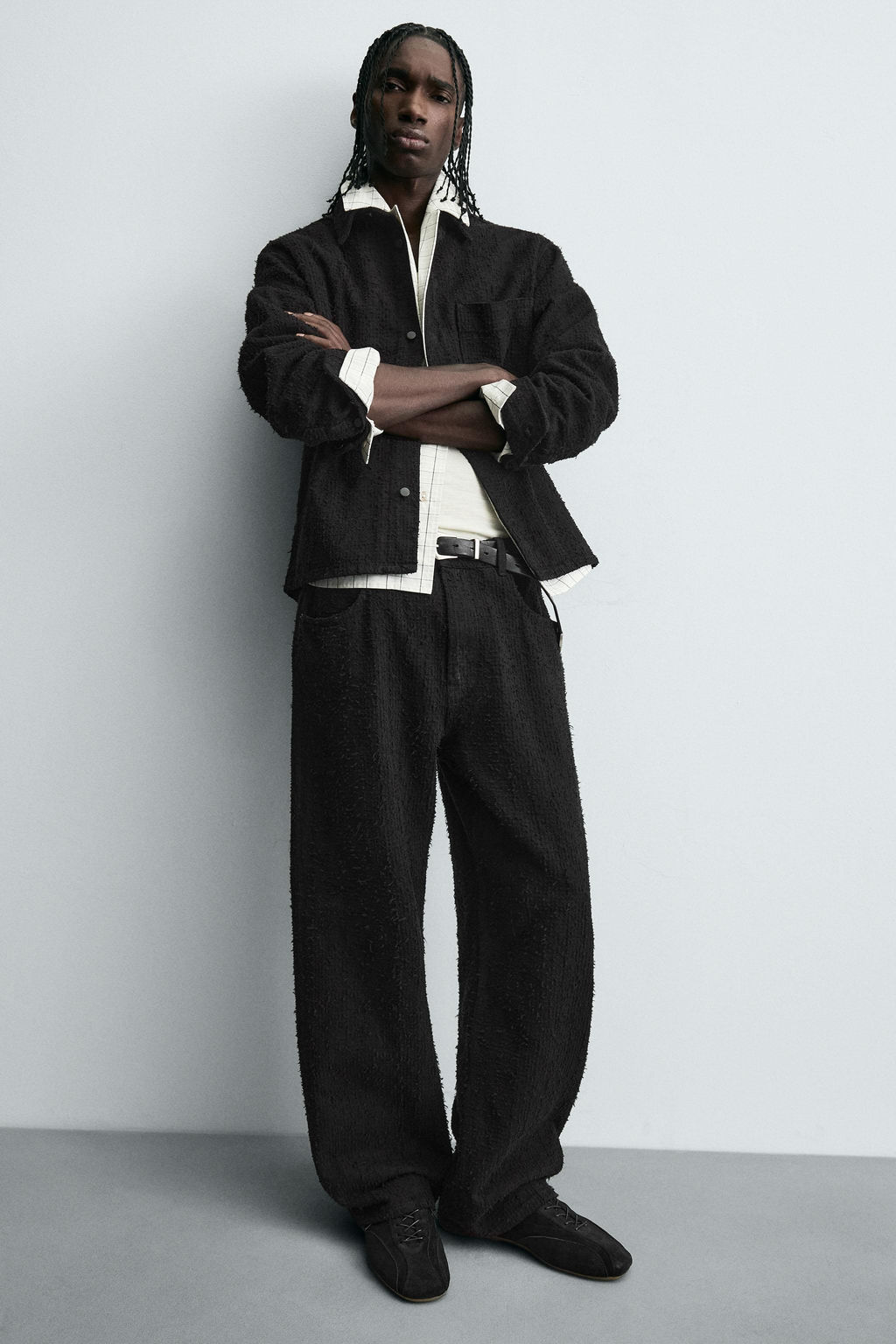 RELAXED FIT JEANS TEXTURE - Zara фото 5