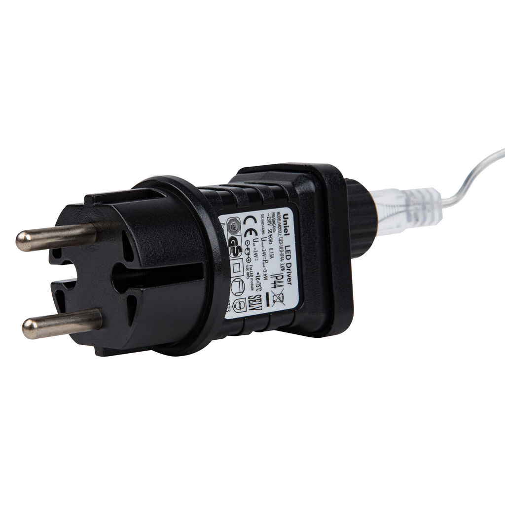 ULD-B12006-195/TTK WHITE IP44 Бахрома светодиодная с эффектом мерцания, 12м. Соединяемая. 195 светодиодов. Белый свет. Провод прозрачный. ТМ Uniel