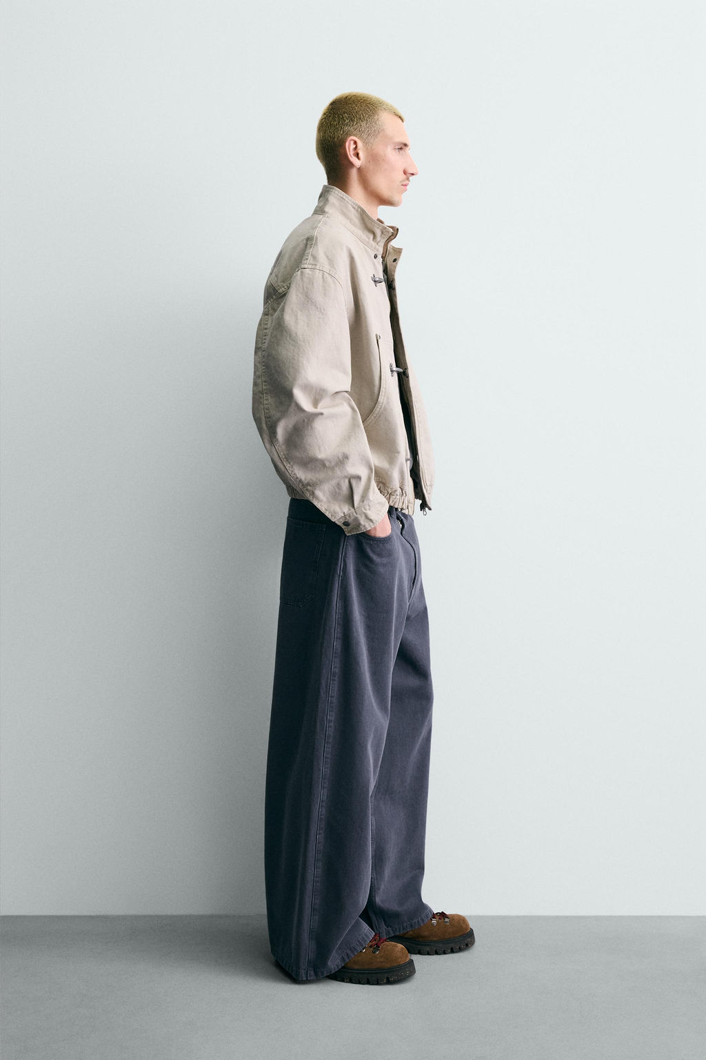 CROPPED FIT FIREMAN CLASP JACKET - Zara фото 13