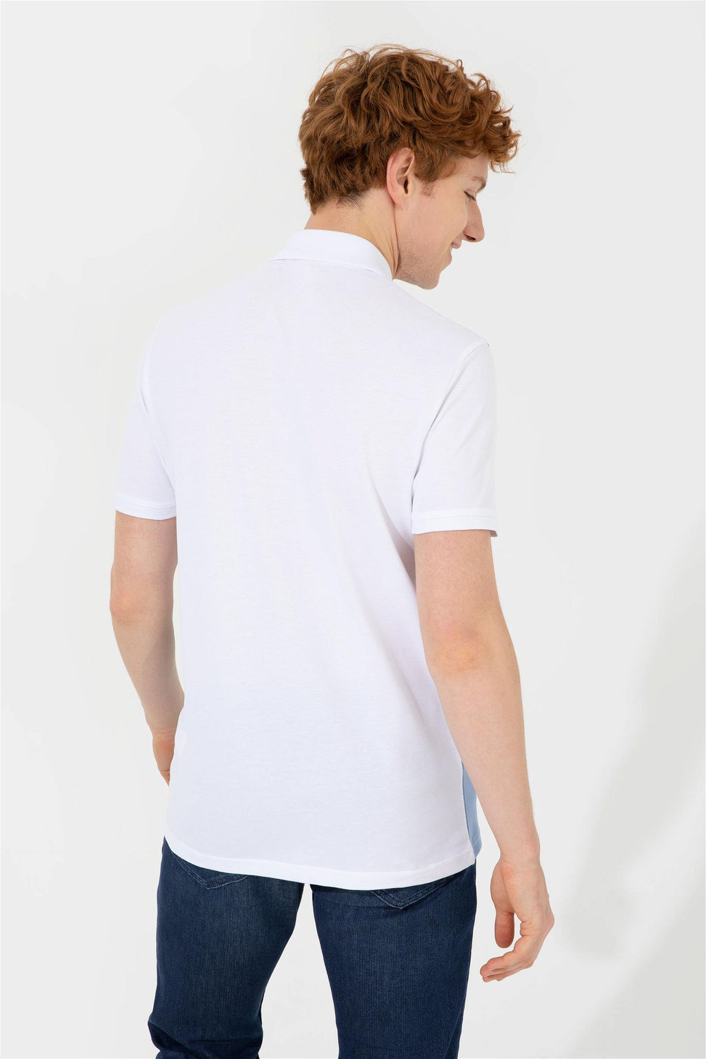 Мужская темно-синяя футболка с воротником-поло - U.s. polo assn фото 5