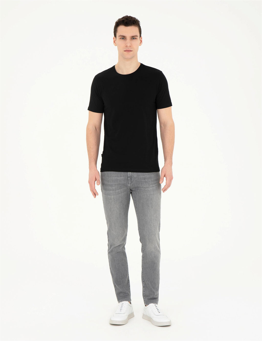 Siyah Slim Fit Basic Ti__rt - Pierre cardin фото 4