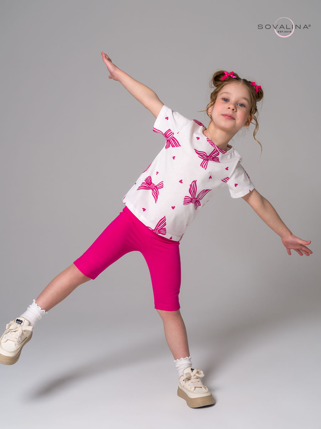 Костюм Актив алые бантики-фуксия - Sovalina фото 8
