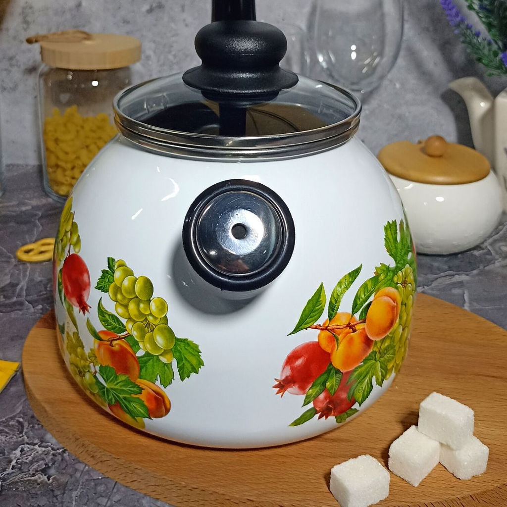 Чайник для плиты 3,0л 1RC12 белосн. со св. Гранада/Granada