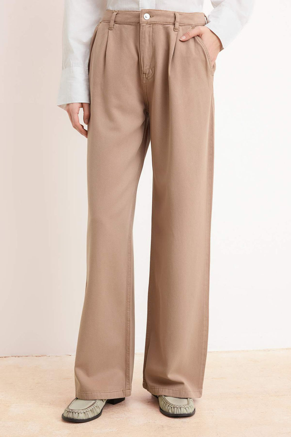 Tas DOKUMLU Tencel Kar?s?ml? Yuksek Bel Wide Leg Jeans TWOSS26JE00171 - Trendyolmilla фото 9