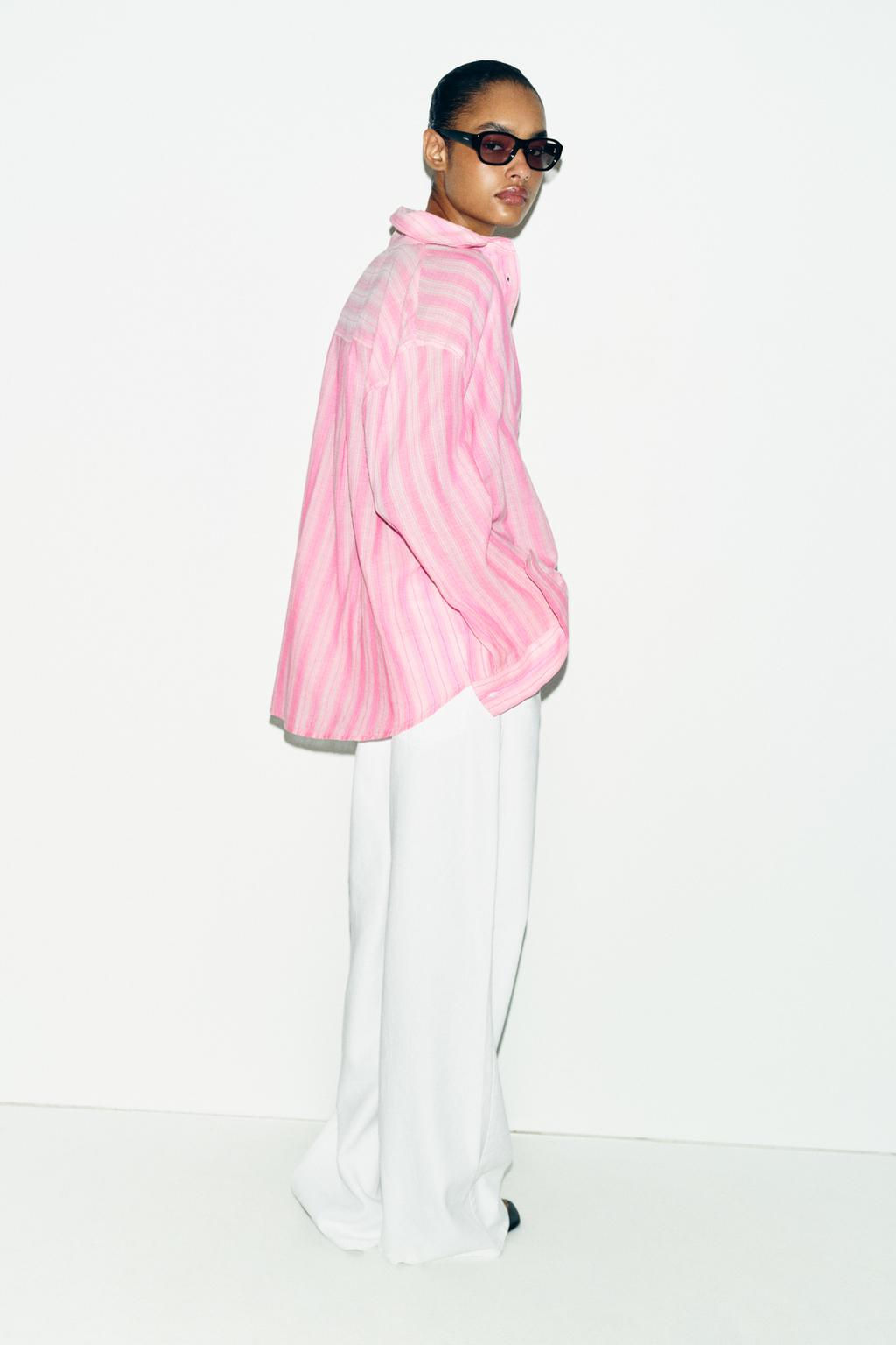 STRIPED VOLUMINOUS SHIRT - Zara фото 7
