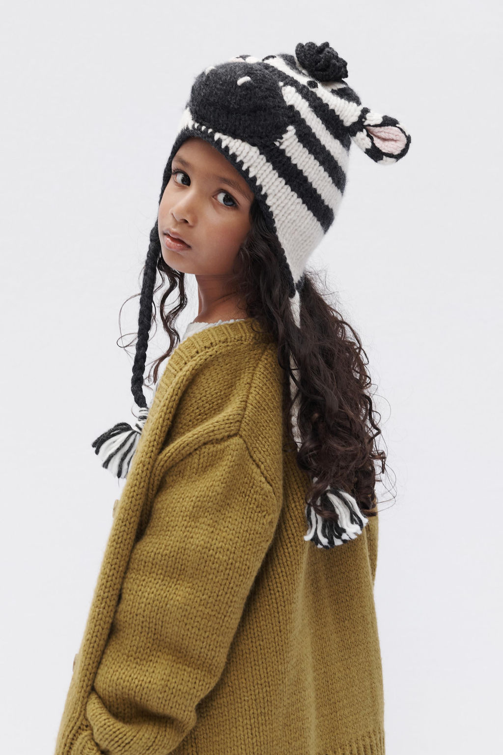 100% WOOL ZEBRA BEANIE LIMITED EDITION - Zara фото 3