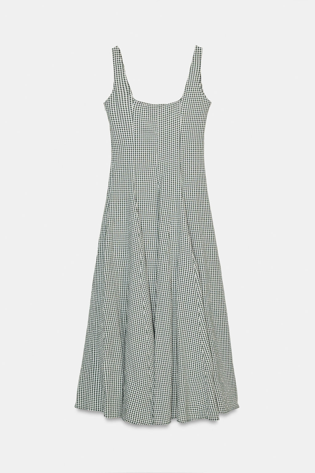 GINGHAM CHECK MIDI DRESS - Zara фото 8
