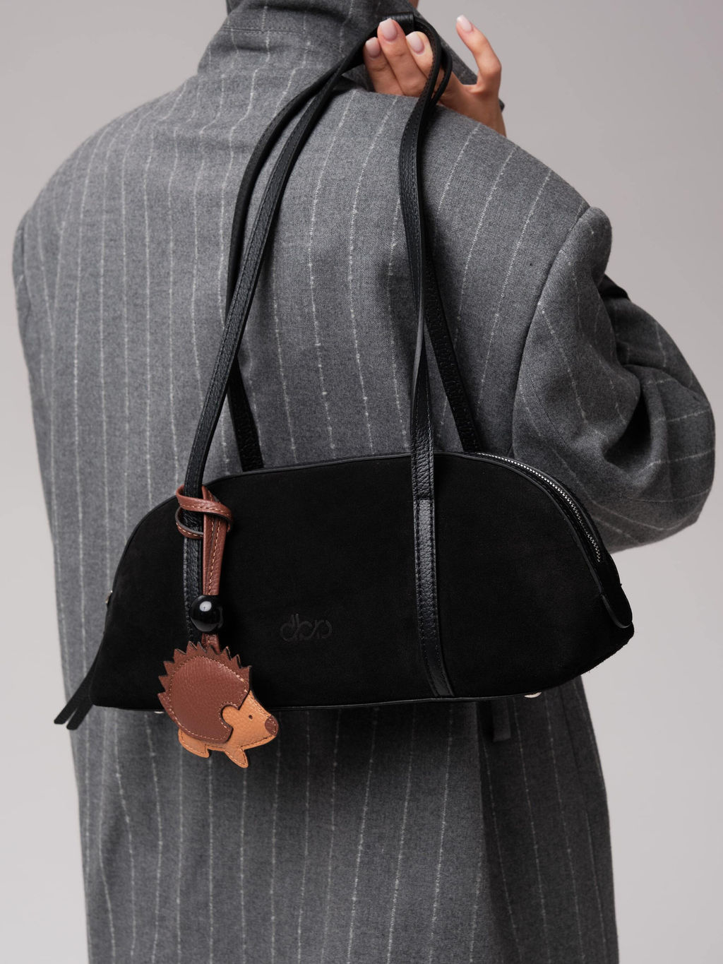 Замшевая сумка Ezhik DBR 31225 черный  фото 2