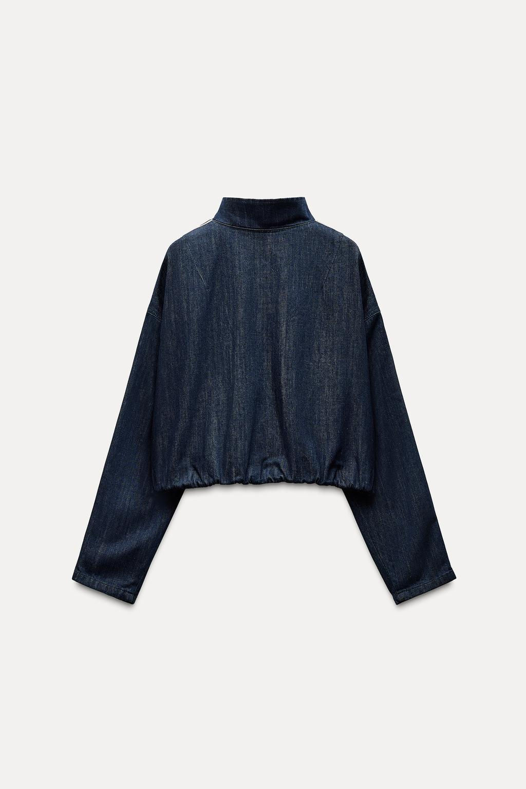 CONTRAST STRIPE DENIM JACKET - Zara фото 5