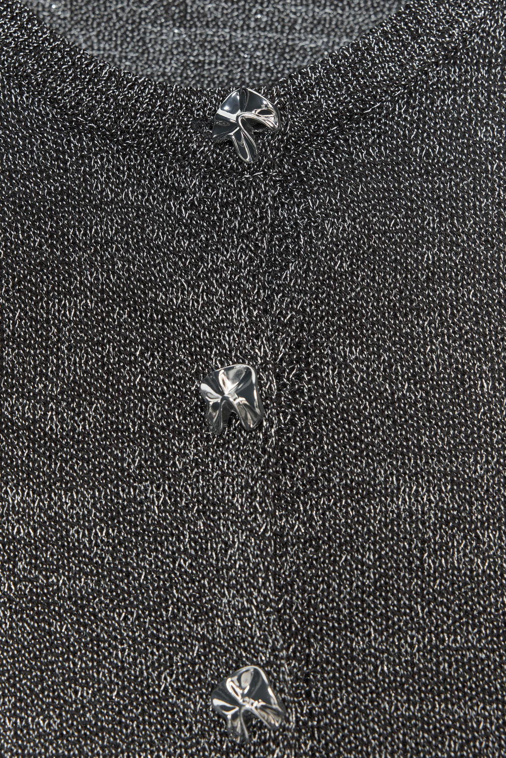 METALLIC THREAD BUTTON CARDIGAN - Zara фото 5