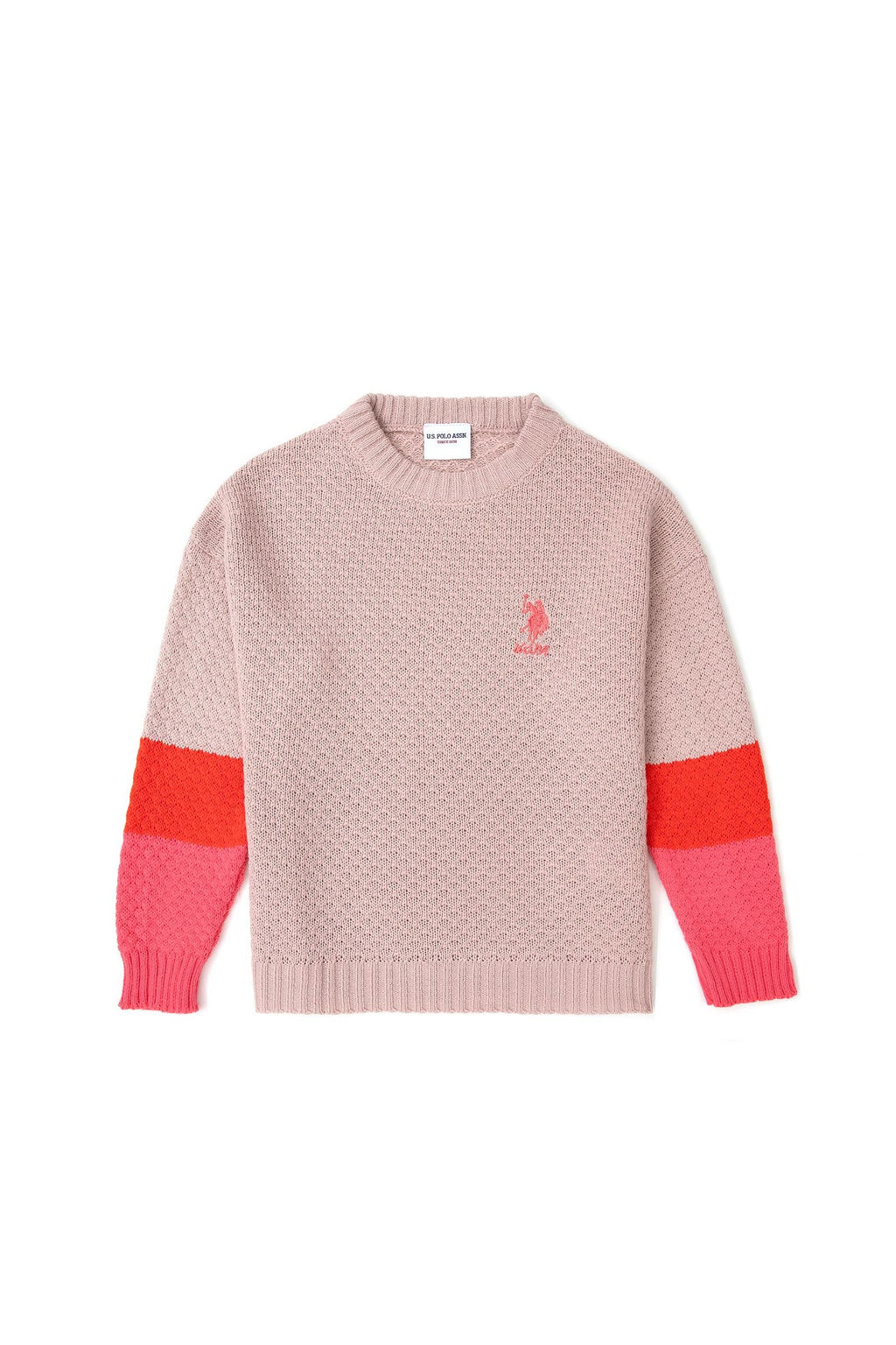 Пудровый свитер для девочки - U.s. polo assn фото 2