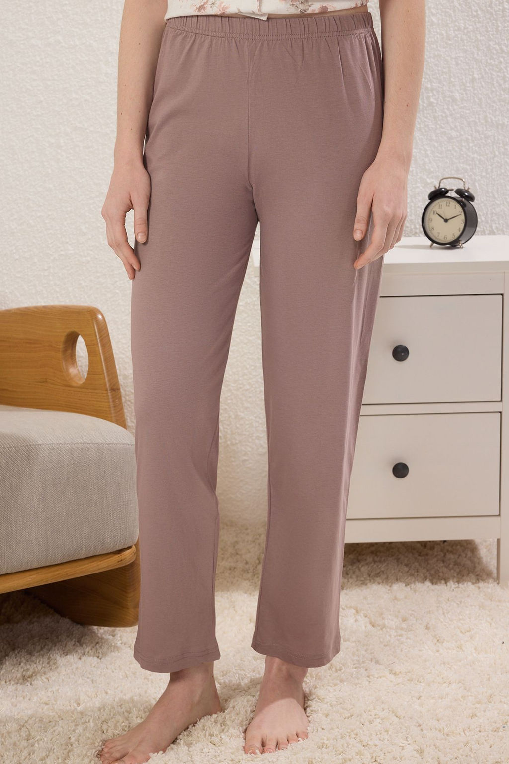 Trendyolmilla Cok Renkli Pamuklu Cicekli Cep Detayl? Orme Pijama Tak?m? THMSS25PT00384  фото 7