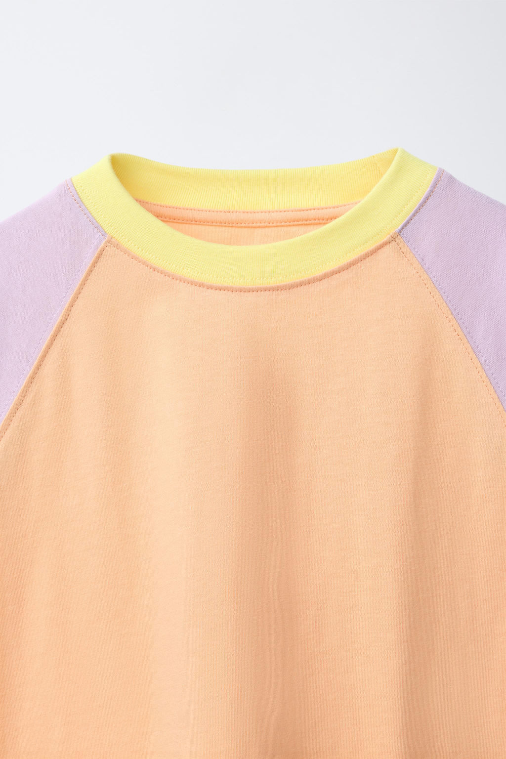 CAMISETA MANGA RANGL?N COLOR BLOCK / Naranjas - Zara фото 3
