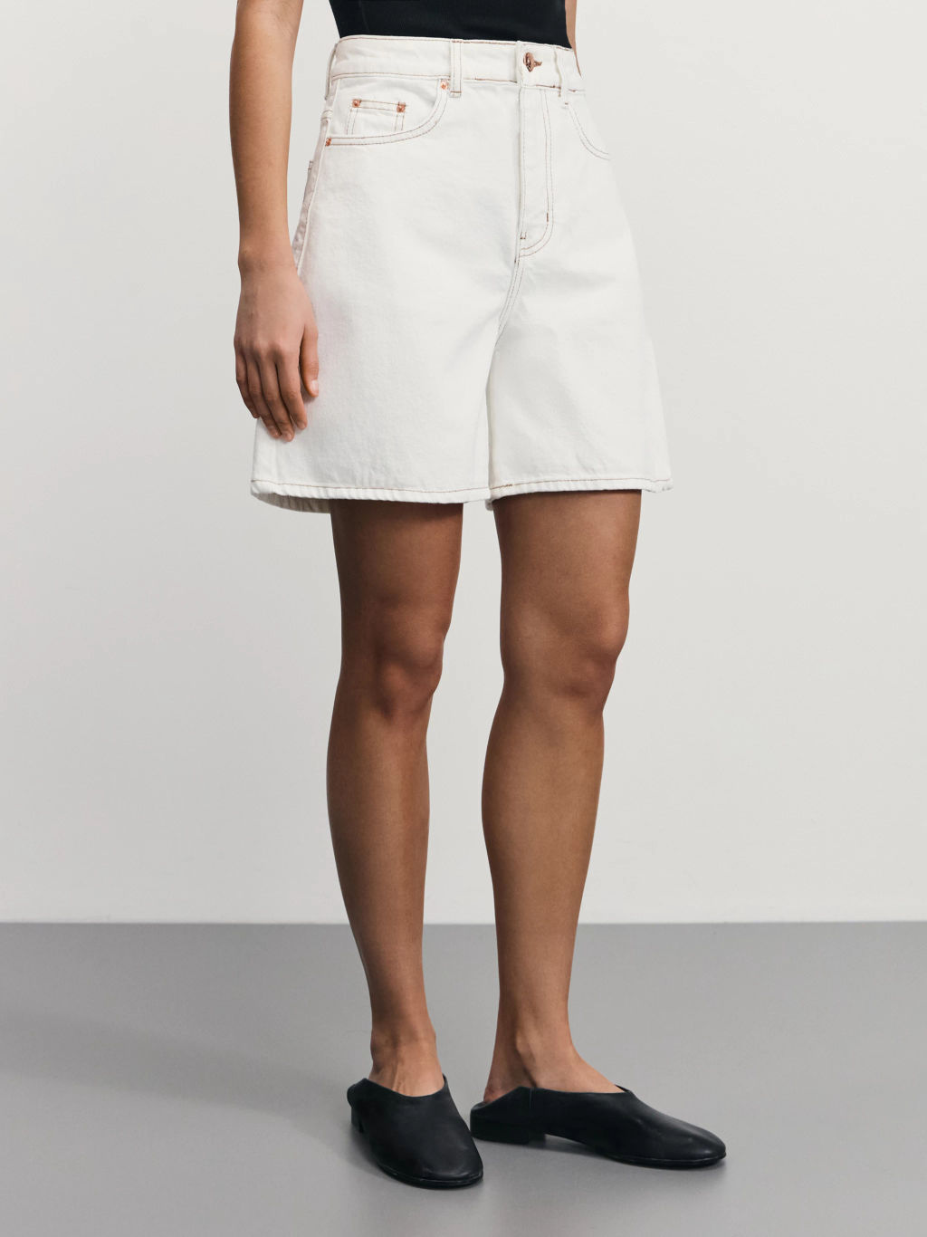 Джинсовые шорты А-силуэта / Zarina фото 4