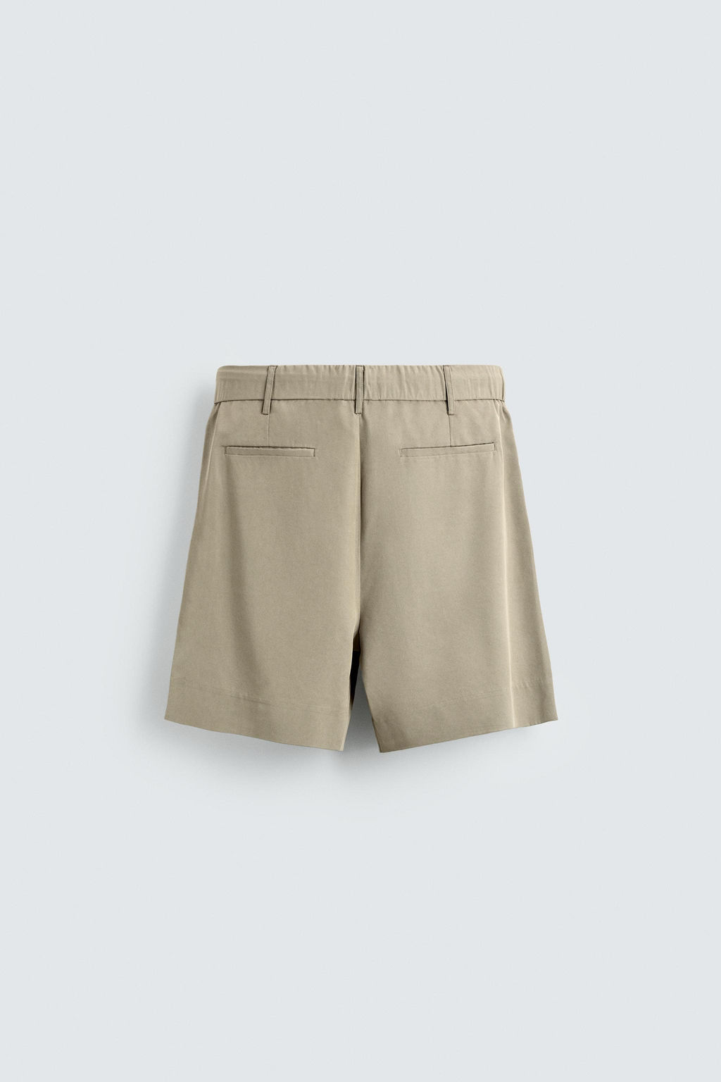 BERMUDA RELAXED FIT EFECTO LAVADO / Beige