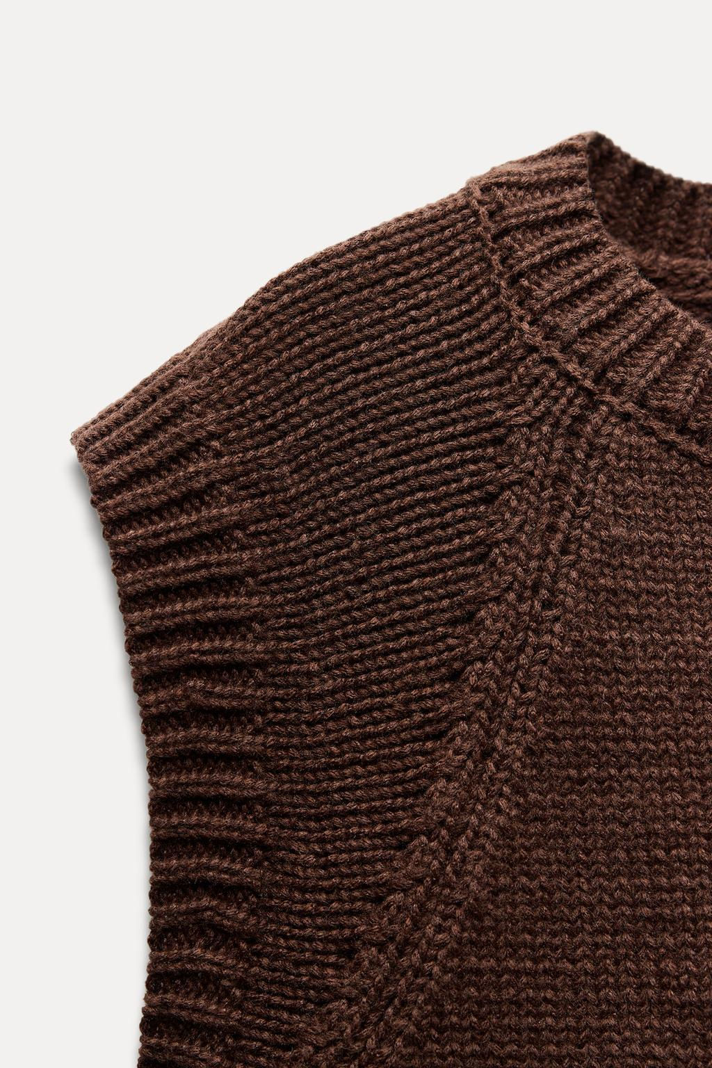 PLAIN KNIT WAISTCOAT - Zara фото 5