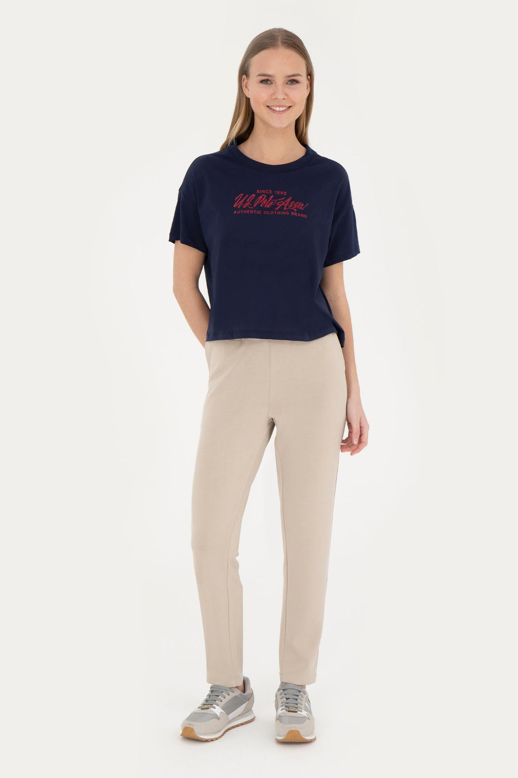 Женские легкие спортивные штаны цвета хаки - U.s. polo assn фото 13