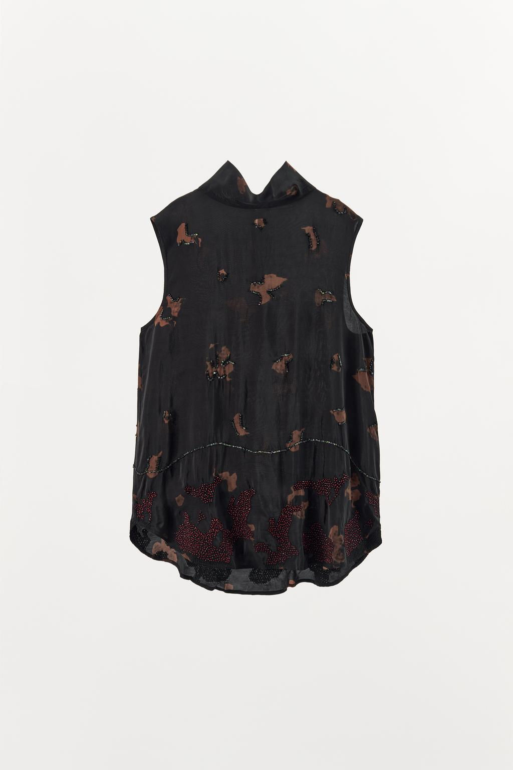 BEADED HIGH NECK TOP - Zara фото 4
