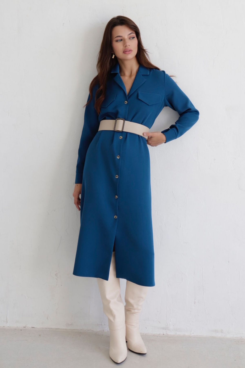 Платье-рубашка с английским воротником - Martichelli фото 9