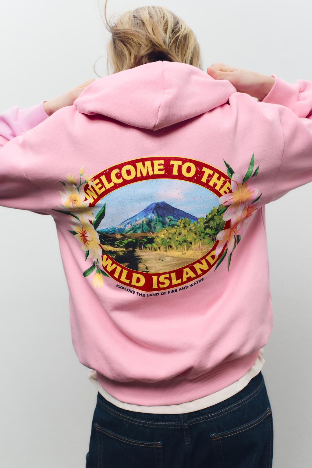 HOODED SWEATSHIRT WITH PRINT - Zara фото 4