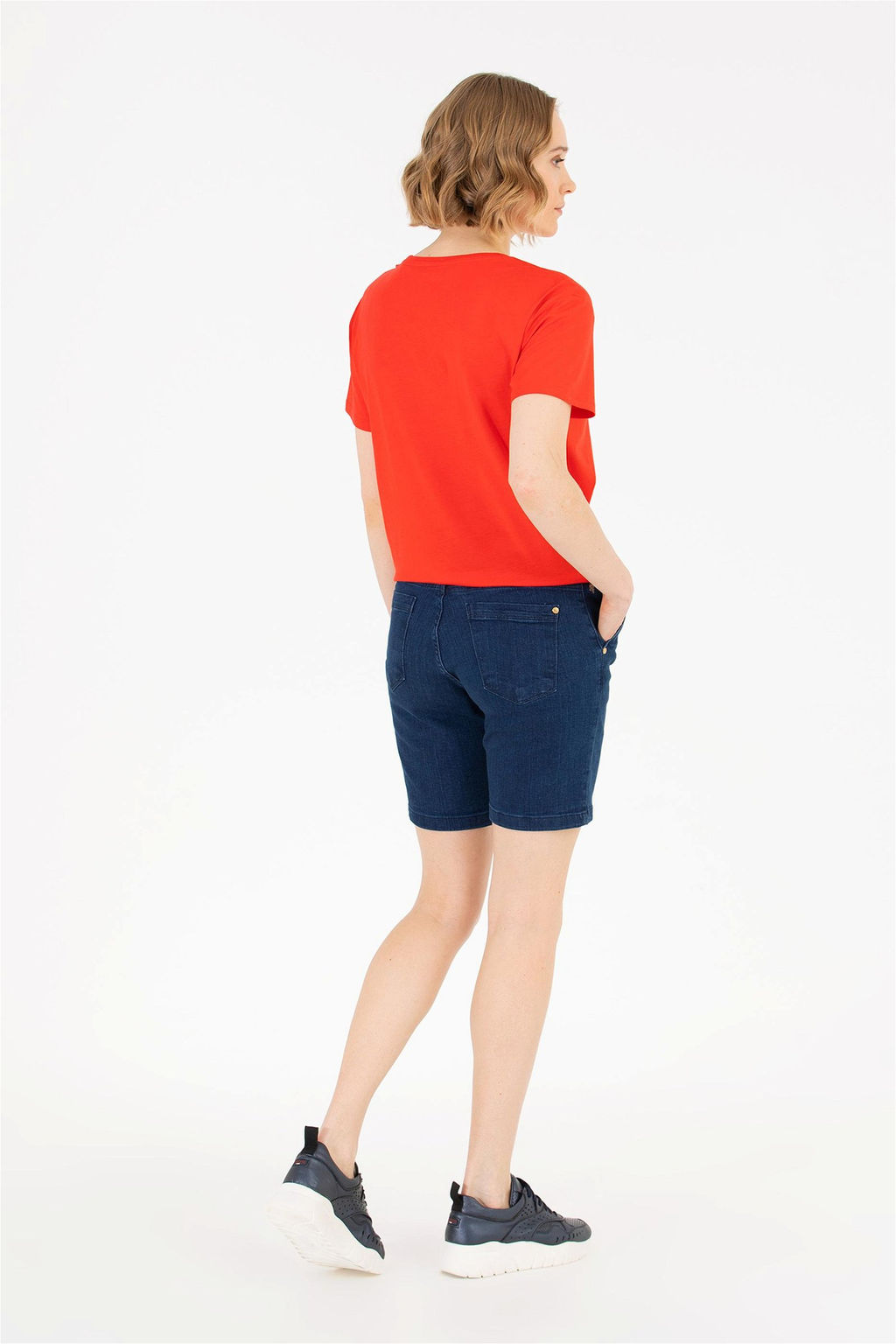 Женские синие джинсовые шорты Неожиданная скидка в корзине - U.s. polo assn фото 4