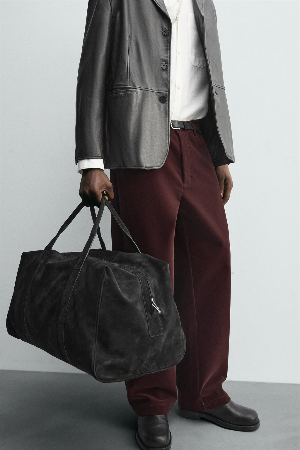 FLOCKED WIDE-LEG TROUSERS - Zara фото 6