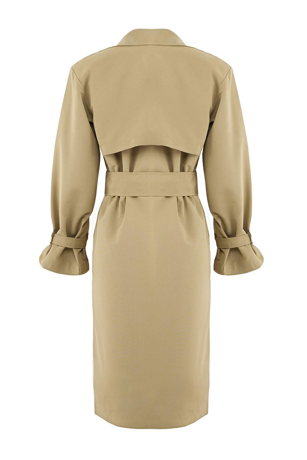 Trendyolmilla Haki Kemerli Ruzgarl?k Detayl? Su Itici Uzun Trenckot TWOSS21TR0005  фото 32