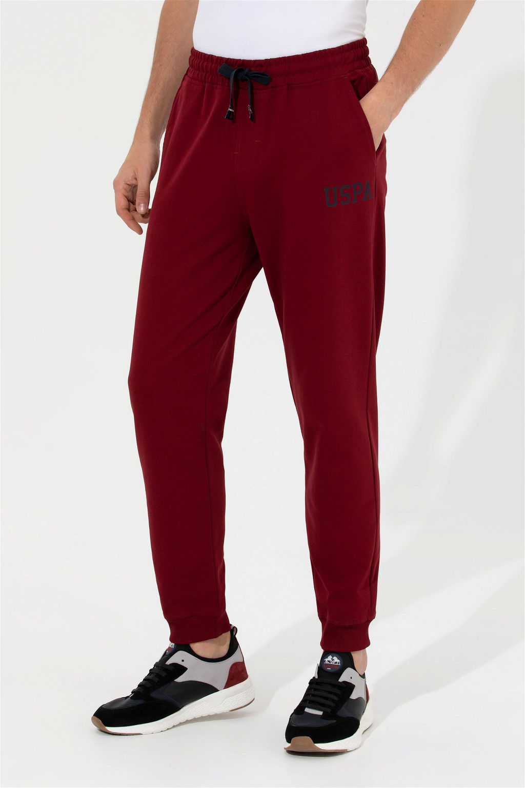 Мужские спортивные штаны вишневого цвета - U.s. polo assn фото 2