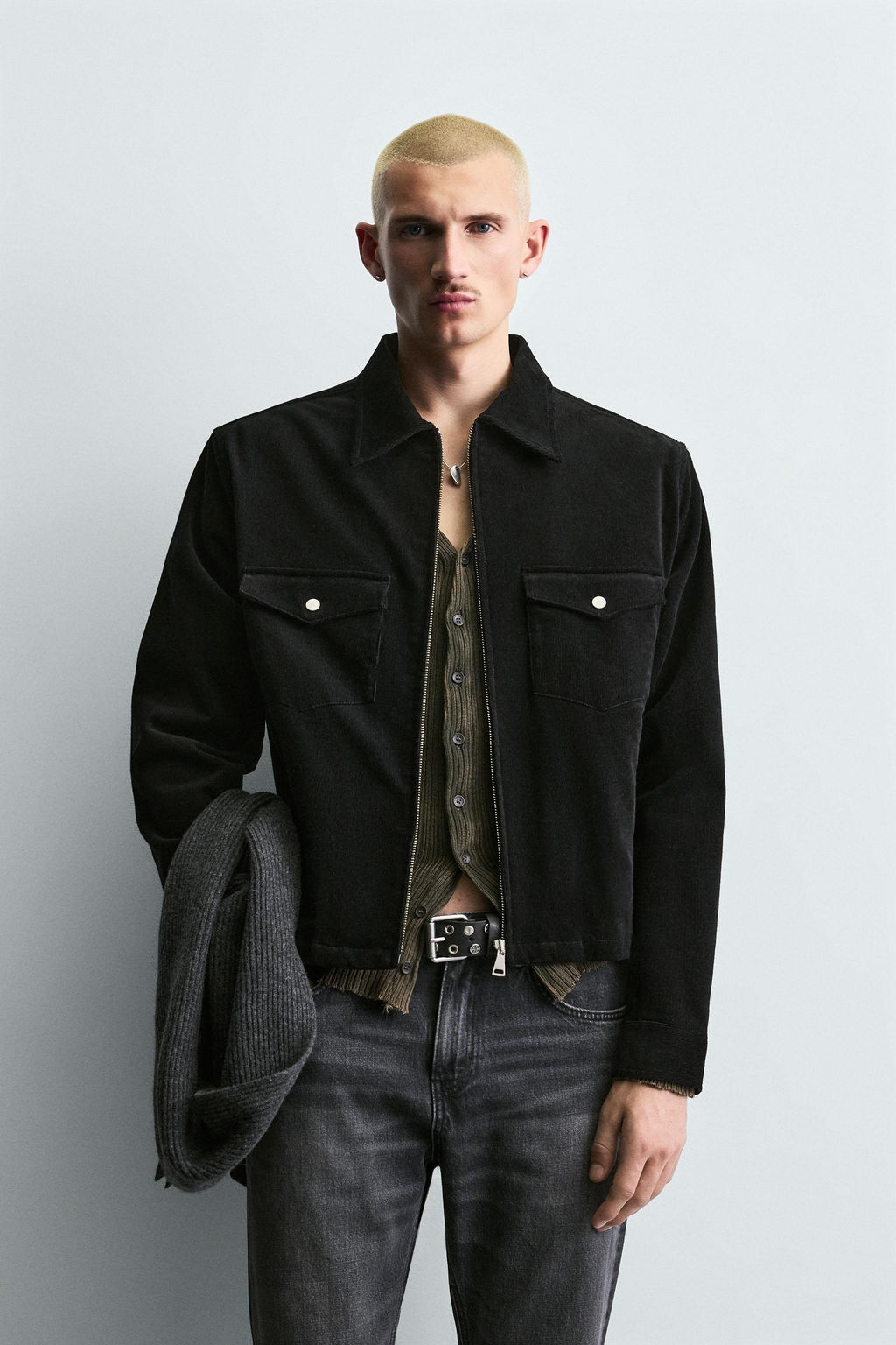 BOXY FIT CORDUROY OVERSHIRT - Zara фото 2