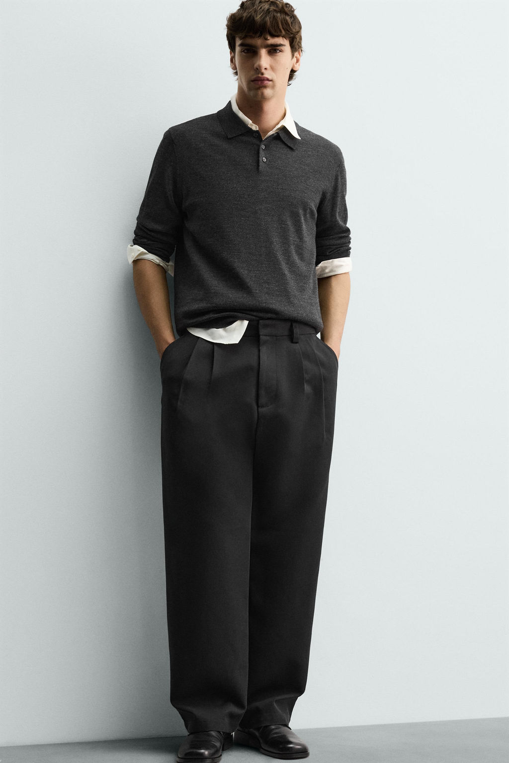 RELAXED BALLOON FIT PLEATED TROUSERS - Zara фото 15