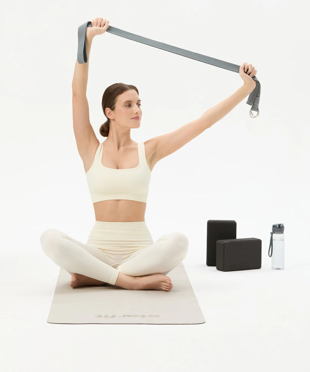 Ремень для йоги STARFIT YB-100 240 см, темно-серый фото 5