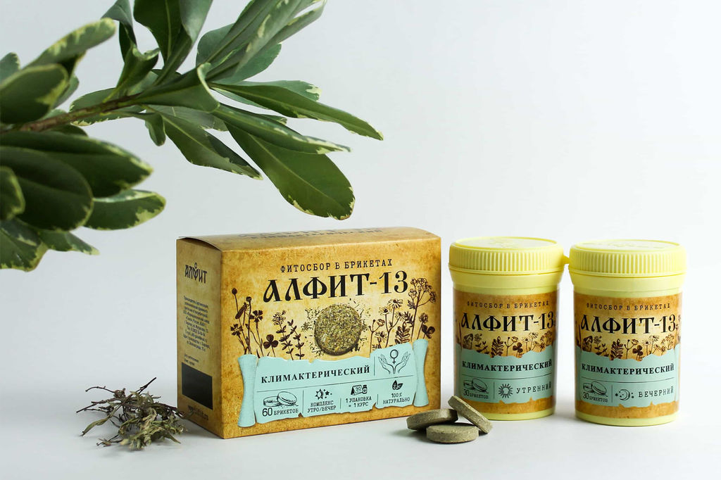 Алфит-13 Климактерический БАД в брикетах Алфит 1195