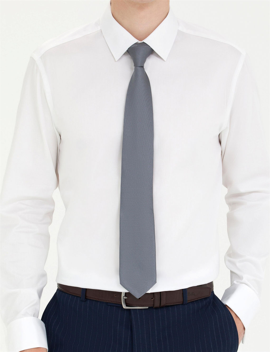 Beyaz Slim Fit Uzun Kollu Klasik G_mlek - Pierre cardin фото 6