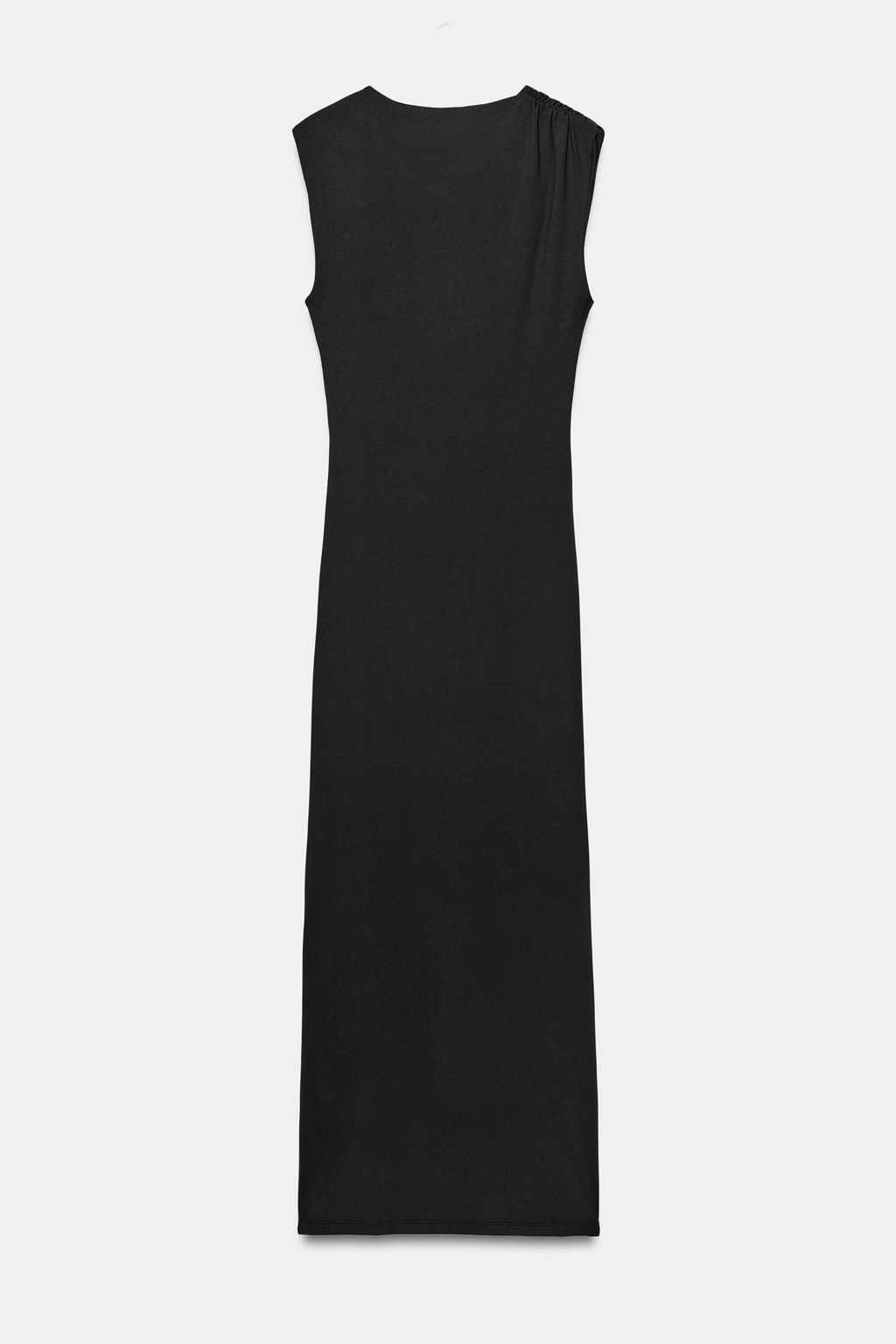 VESTIDO MIDI DRAPEADO / Negro - Zara фото 8