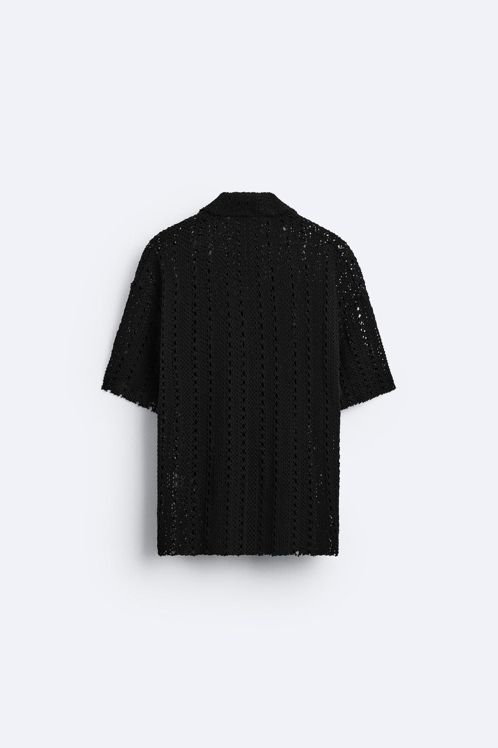CROCHET KNIT POLO SHIRT - Zara фото 7