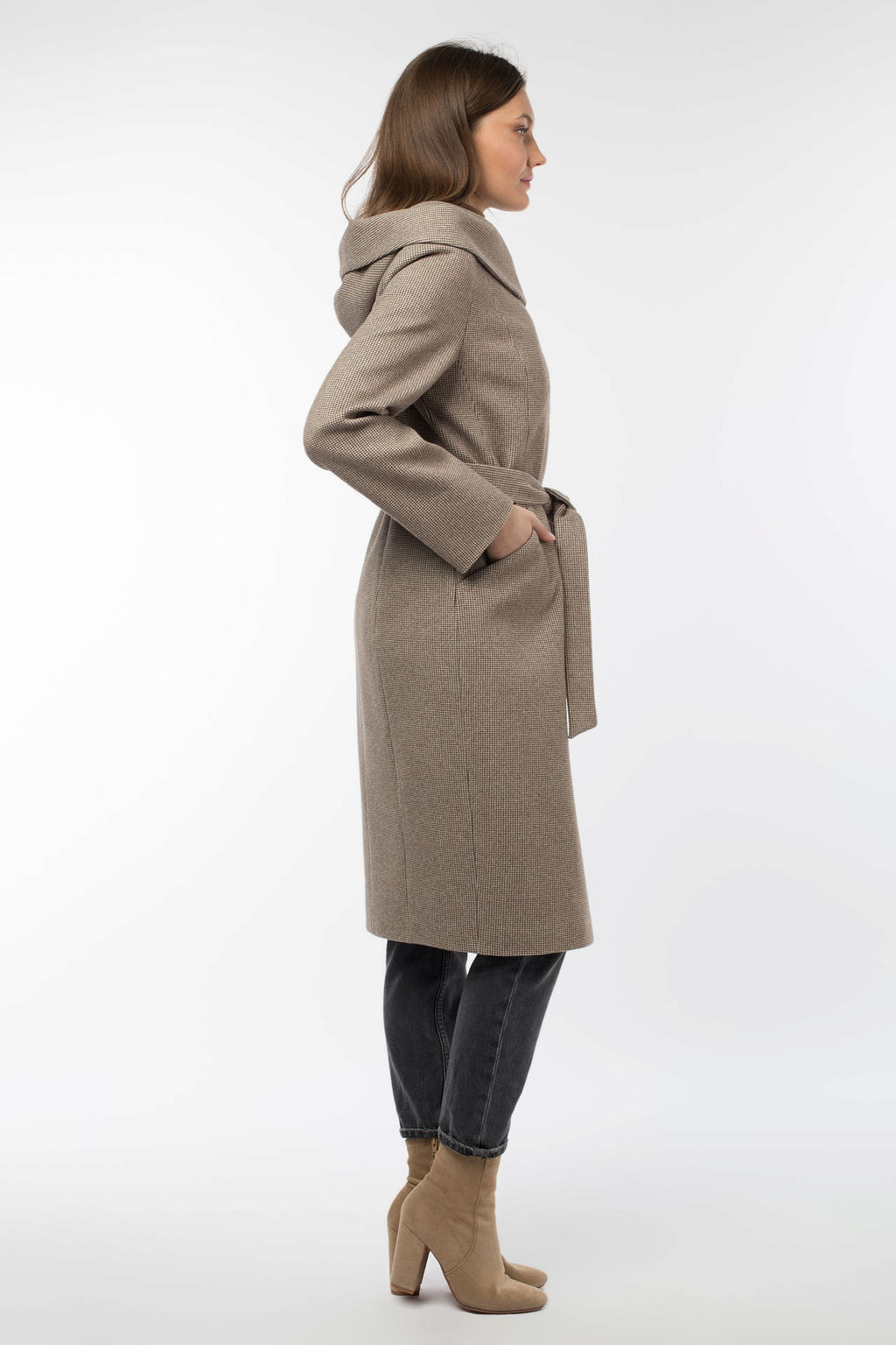 Пальто женское демисезонное (пояс) - El podio фото 5