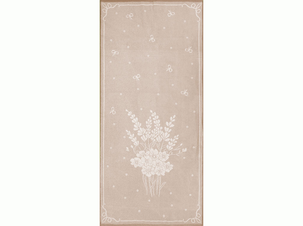 6с102.511ж2 Прованс-букет (лён3) Полотенце махровое 67х150см