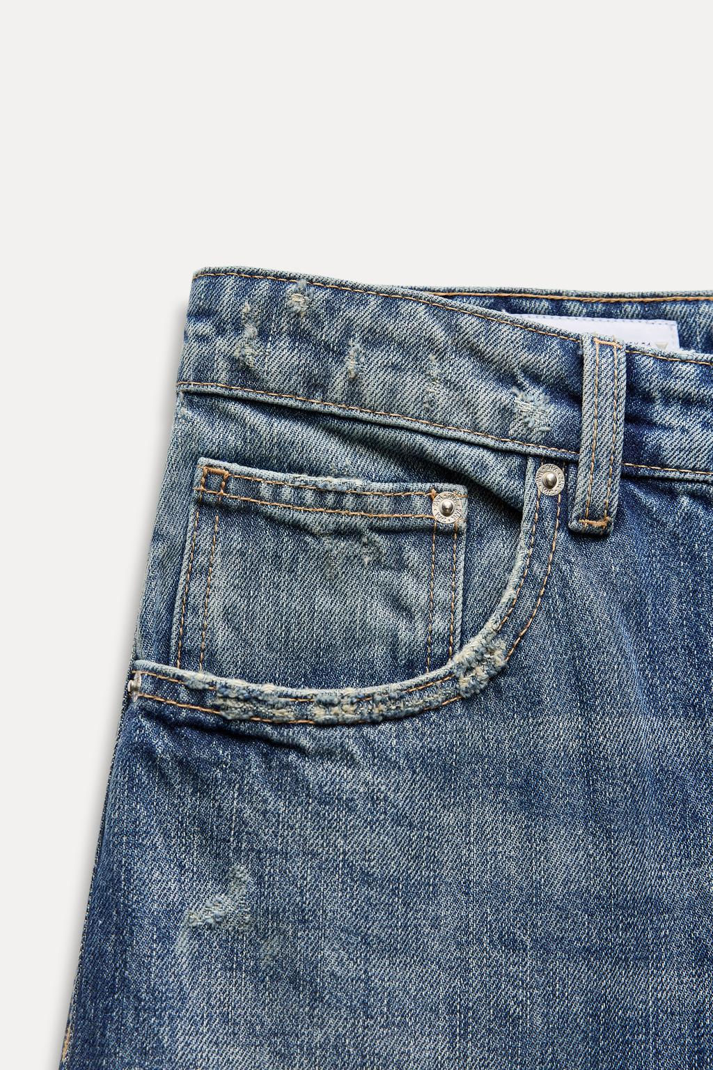 RELAXED OVERSIZE TAPERED HIGH-WAIST TRF JEANS - Zara фото 16