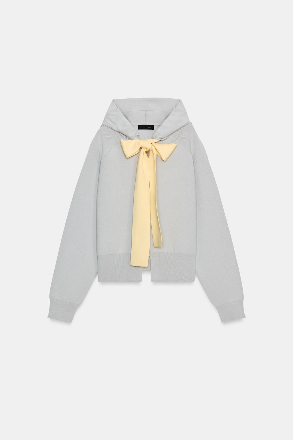 CHAQUETA PUNTO CAPUCHA LAZO / Gris vigor? - Zara фото 4