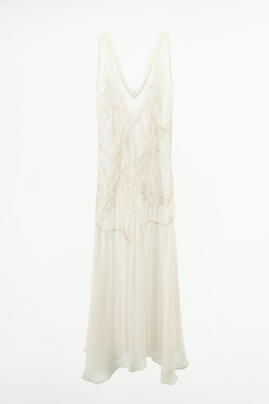 SEMI-SHEER TEXTURED DRESS - Zara фото 5