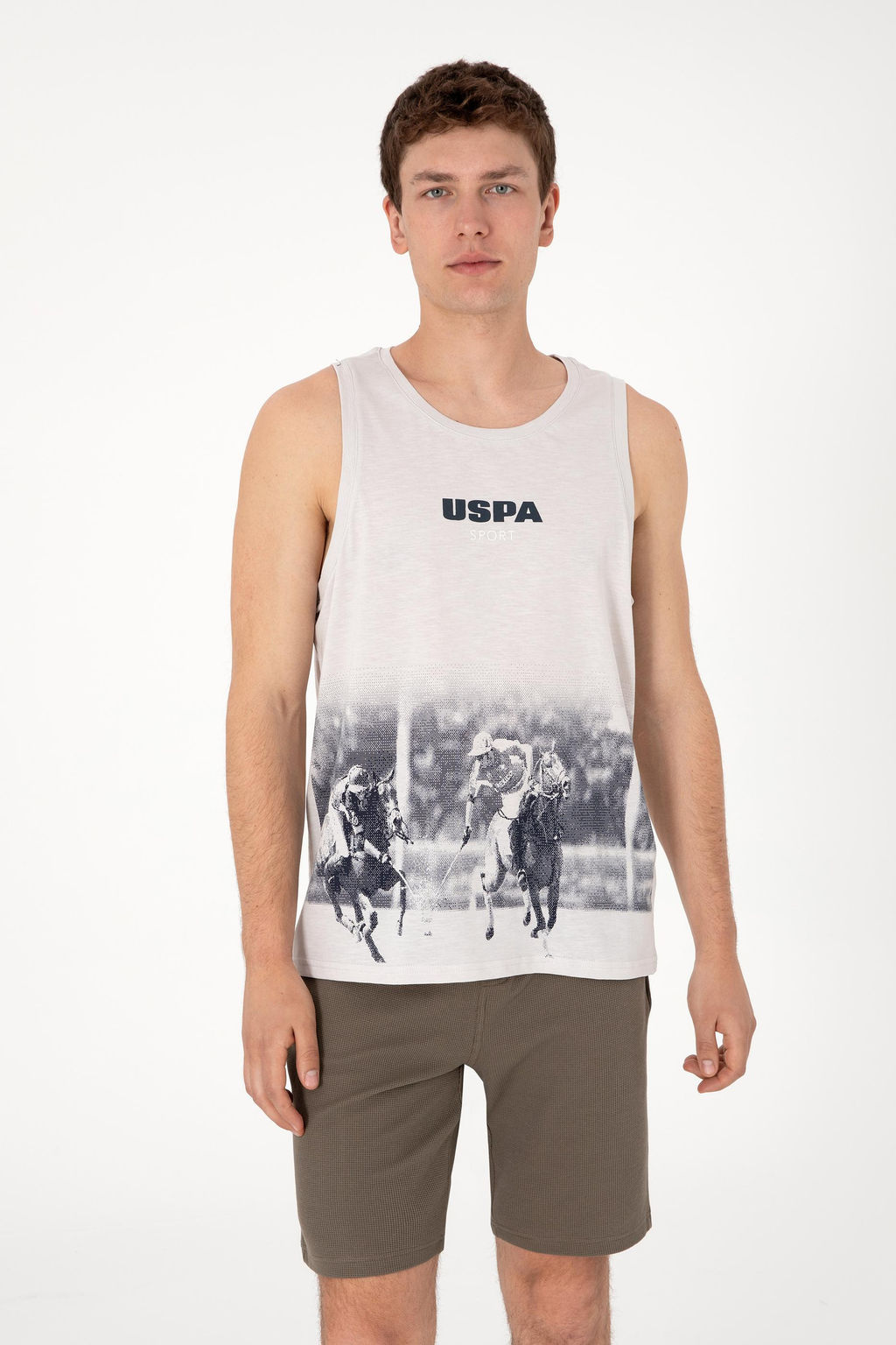 Erkek Regular Fit Bisiklet Yaka A__k Gri Ti__rt Sepette S_rpriz _ndirim