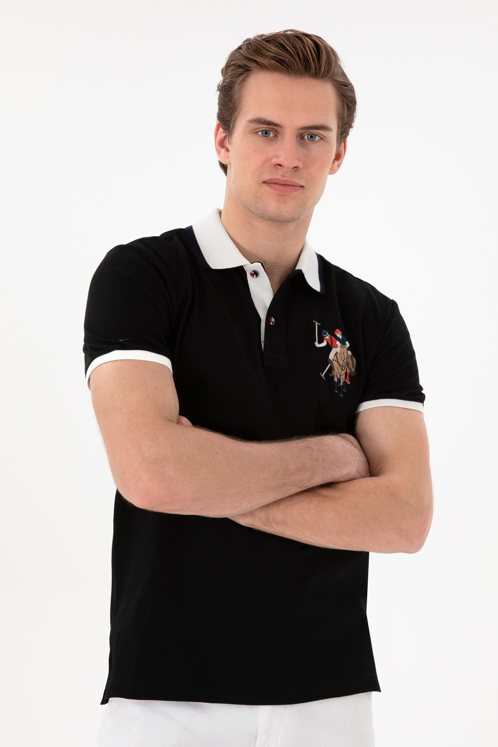 Erkek Slim Fit Polo Yaka Siyah Basic Ti__rt Sepette S_rpriz _ndirim - U.s. polo assn фото 3