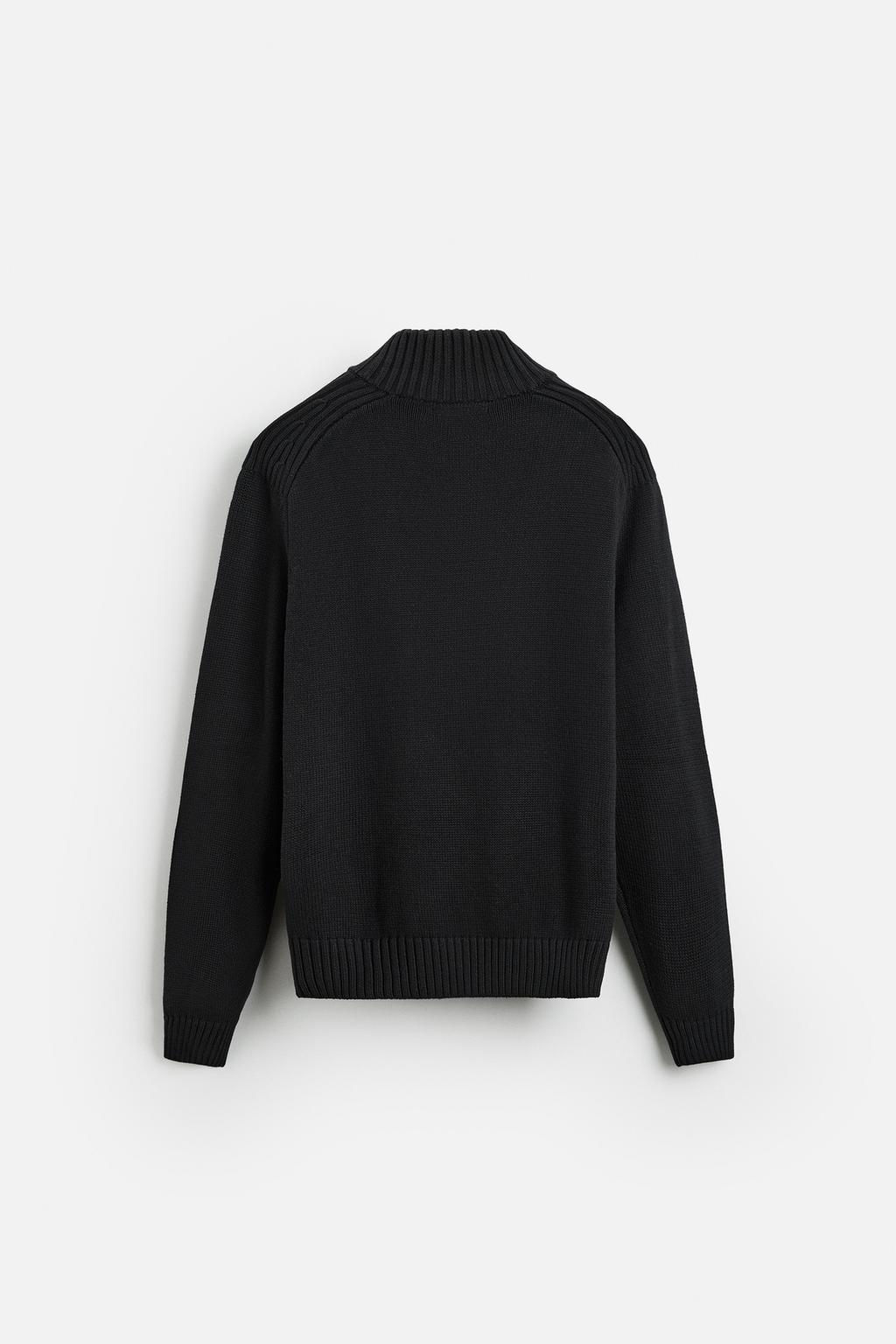 HIGH NECK QUARTER-ZIP SWEATER - Zara фото 8