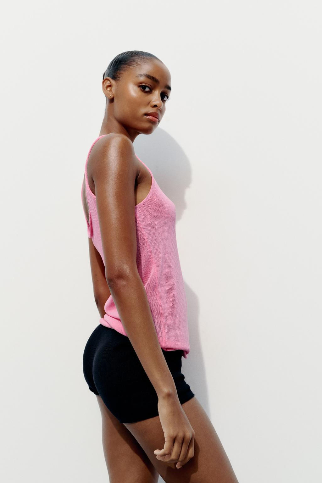 PLAIN STRAPPY KNIT TOP - Zara фото 3