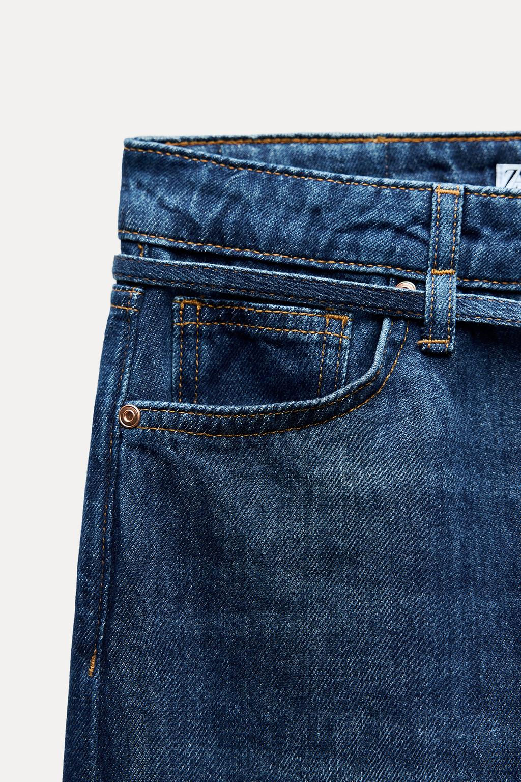 JEANS Z1975 WIDE LEG HIGH-WAIST BELT - Zara фото 4