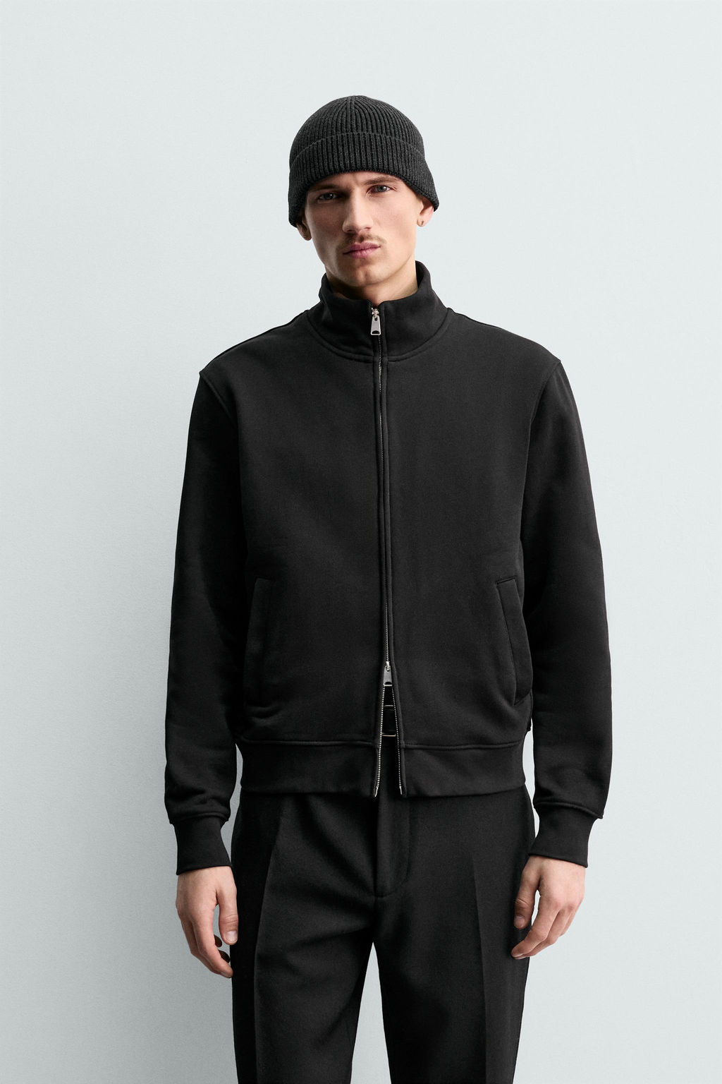 SUDADERA HEAVYWEIGHT CREMALLERA / Negro - Zara фото 2