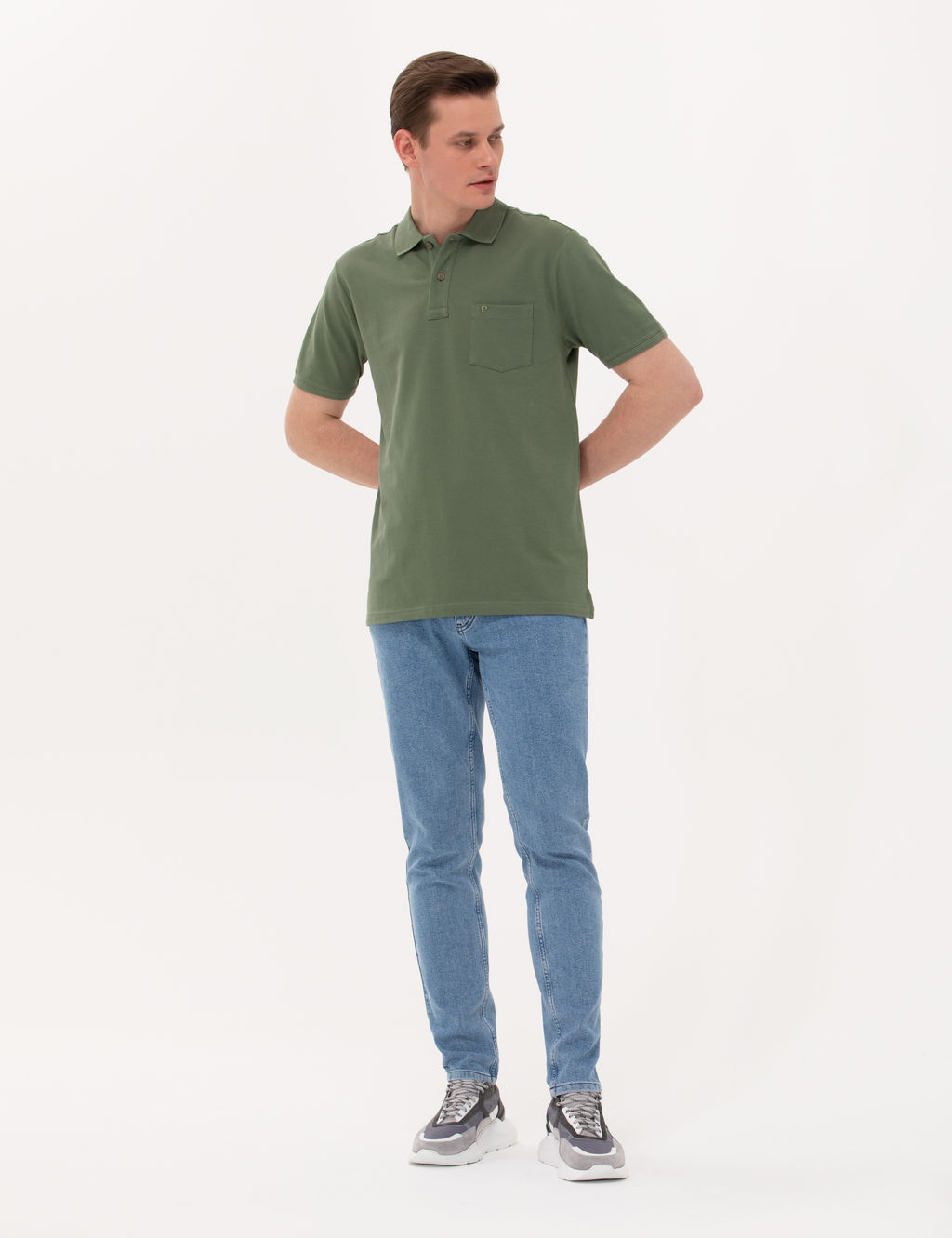 Haki Regular Fit Basic Ti__rt