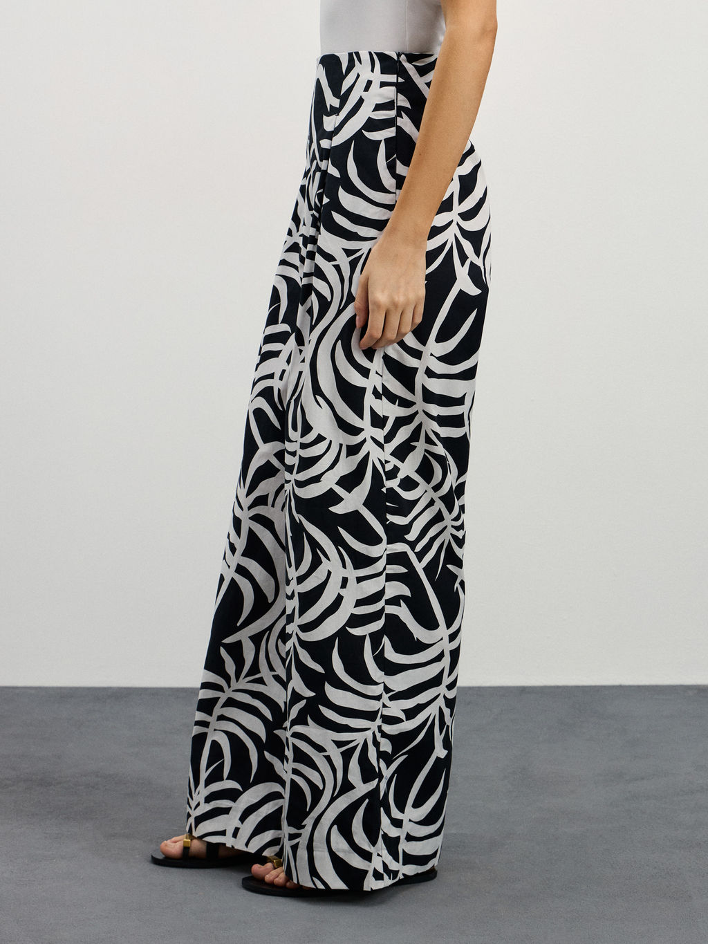 Брюки из хлопка с принтом / Zarina  фото 3